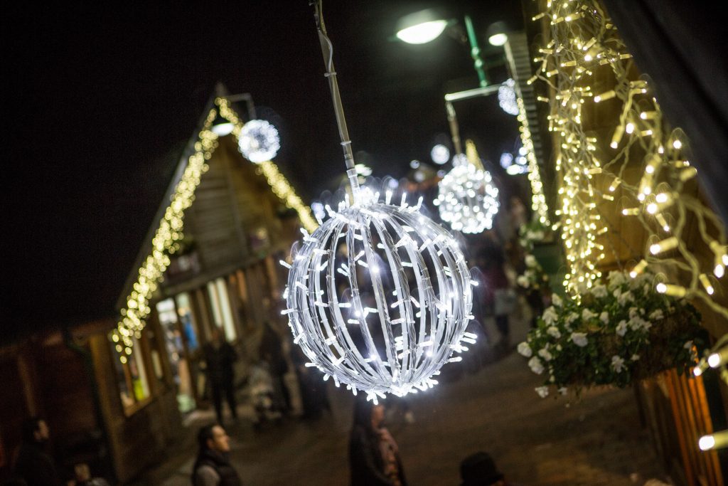 christmas - lights - shopping village - people (5)