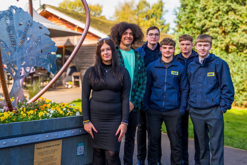 IAE apprentices attend the unveiling with college students